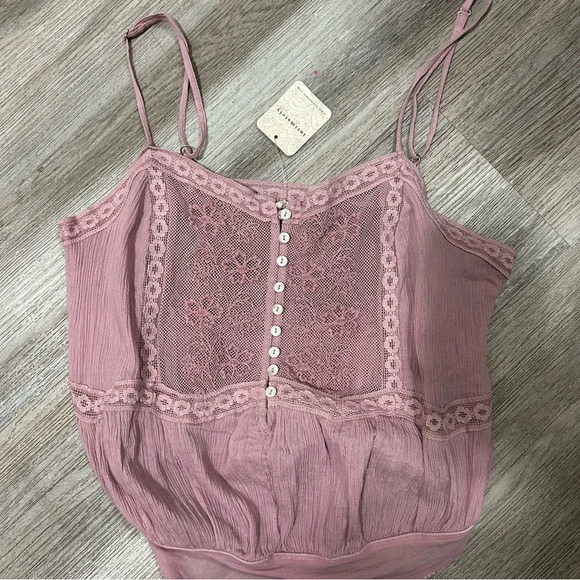 Free People Intimates Still One Lace Trim Cotton Body Suit La Flyer NEW NWT - Picture 6 of 10